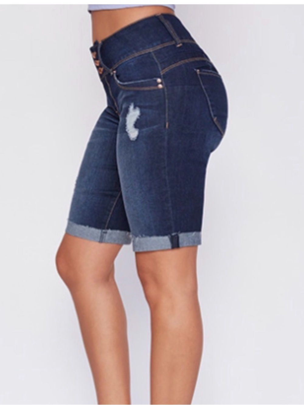 YMI WannaBettaButt? Button Fly Distressed Shorts Size 3